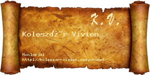 Koleszár Vivien névjegykártya