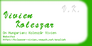 vivien koleszar business card